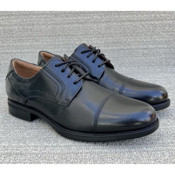 FLORSHEIM Center Cap Toe Black Leather Derby Shoes Men\'s Size 8 US main image 5